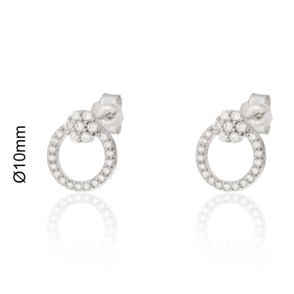 BRINCOS PRATA RODEADA