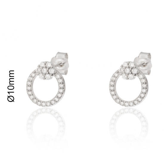 BRINCOS PRATA RODEADA