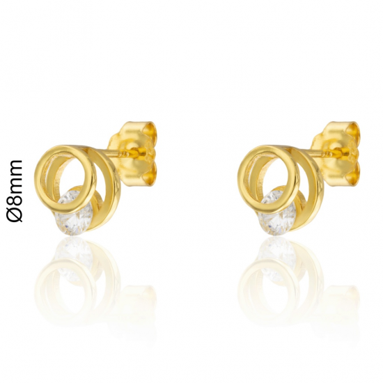 BRINCOS PRATA DOURADA