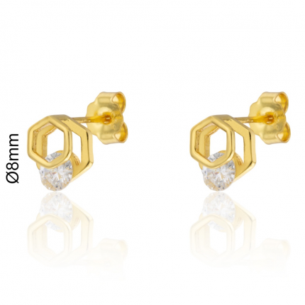 BRINCOS PRATA DOURADA