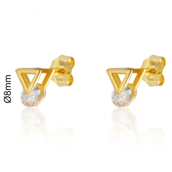 BRINCOS PRATA DOURADA