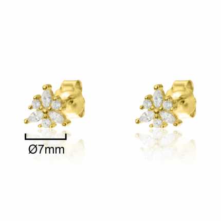 BRINCOS PRATA DOURADA