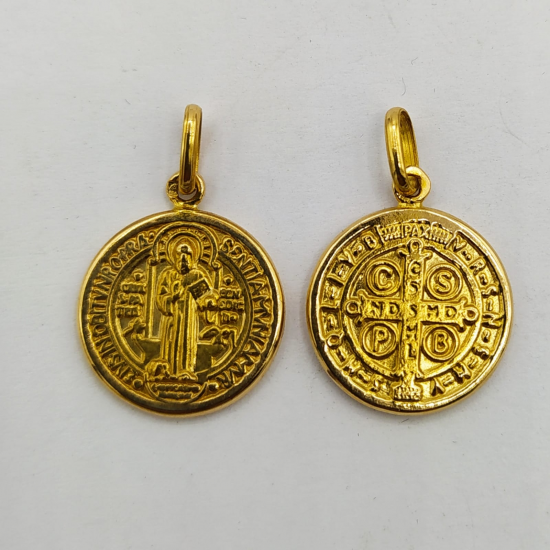 MEDALHA OURO AMARELO 19K