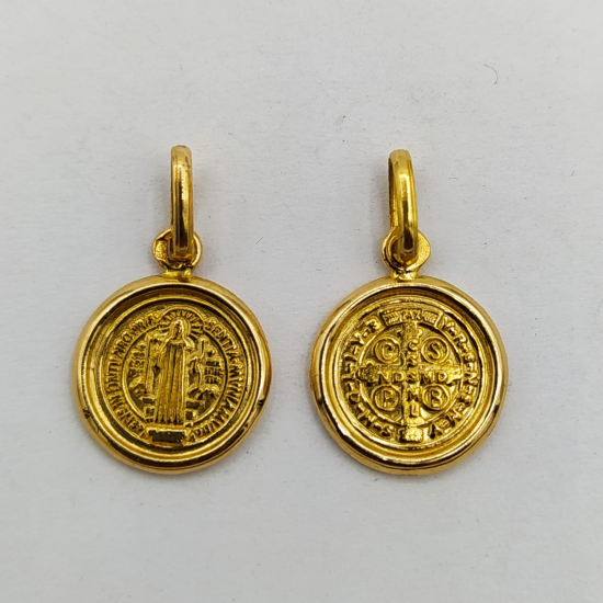 MEDALHA OURO AMARELO 19K