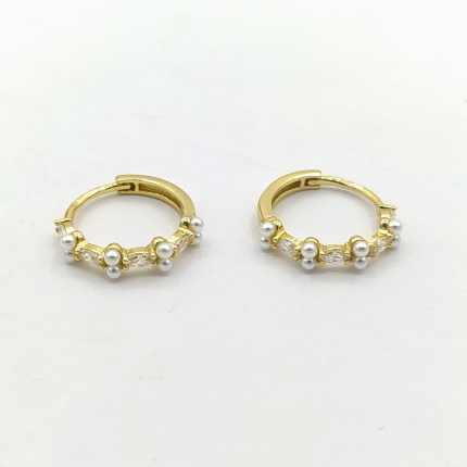 Argolas Prata Dourada