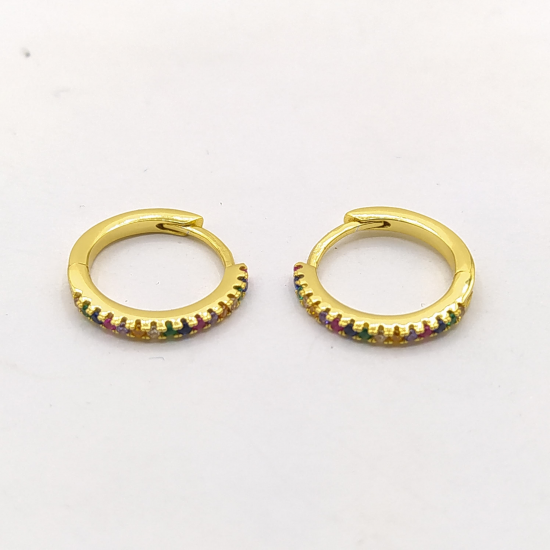 ARGOLAS PRATA DOURADA MULTICOR