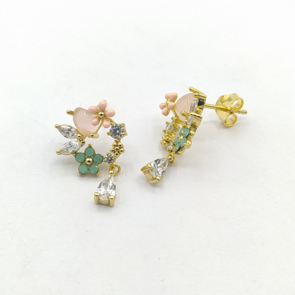 BRINCOS PRATA DOURADA