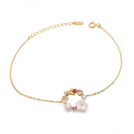 PULSEIRA PRATA DOURADA
