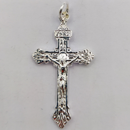 CRUCIFIXO PRATA RODEADA