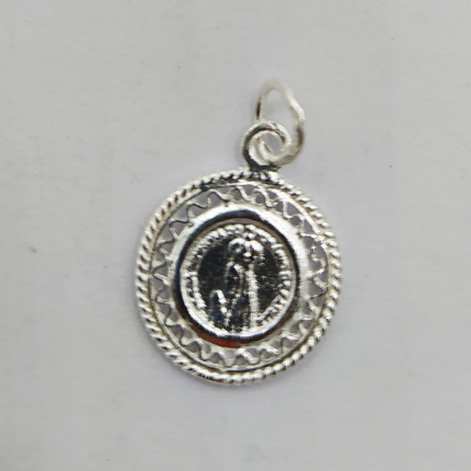 MEDALHA PRATA RODEADA