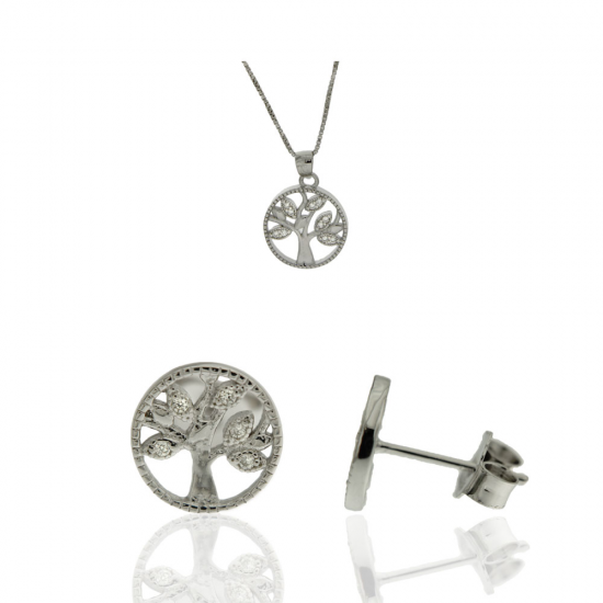 CONJUNTO PRATA RODEADA