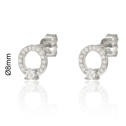 BRINCOS PRATA RODEADA BRINCOS PRATA RODEADA