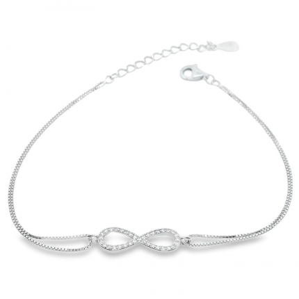 PULSEIRA DE PRATA RODEADA