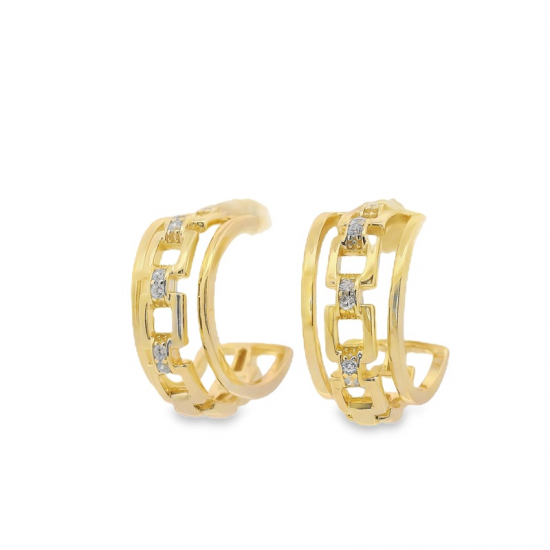 BRINCOS PRATA DOURADA