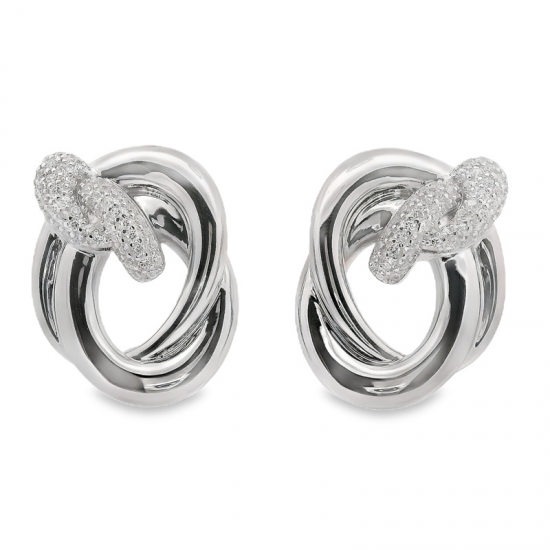 BRINCOS PRATA RODEADA