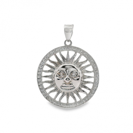 MEDALHA PRATA RODEADA