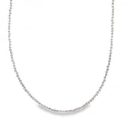 COLAR DE PEROLA PRATA RODEADA