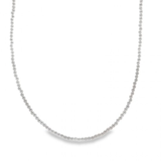 COLAR DE PEROLA PRATA RODEADA