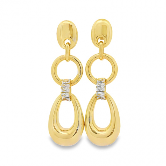 BRINCOS PRATA RODEADA OU DOURADA