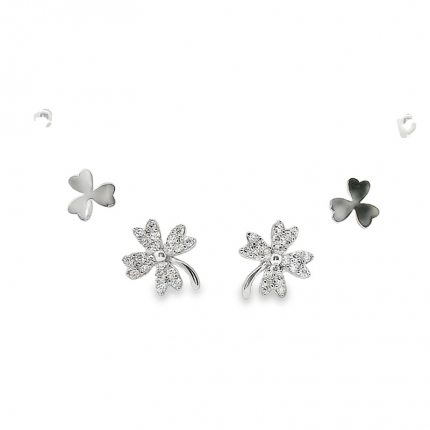 BRINCOS PRATA RODEADA BRINCOS PRATA RODEADA