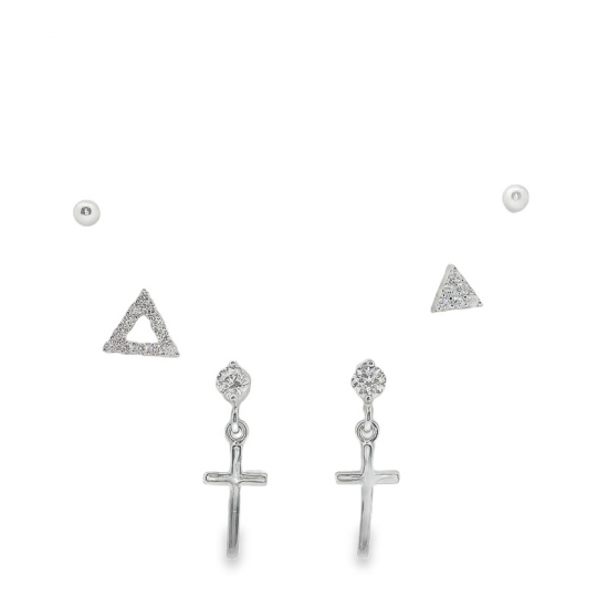 BRINCOS PRATA RODEADA