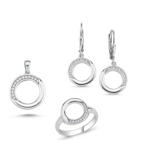 BRINCOS PRATA RODEADA