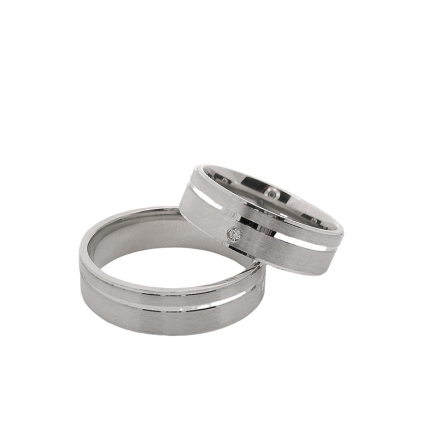 ALIANÇA PRATA RODEADA