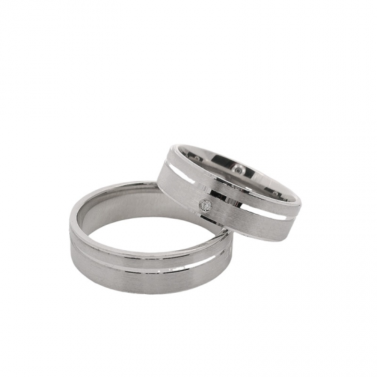 ALIANÇA PRATA RODEADA ZIRCÓNIA