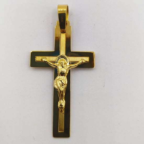 CRUCIFIXO OURO AMRELO 19K