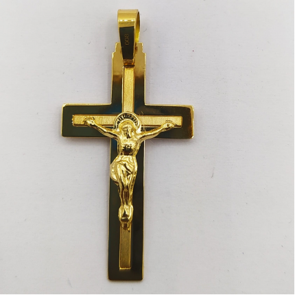 CRUCIFIXO OURO AMRELO 19K