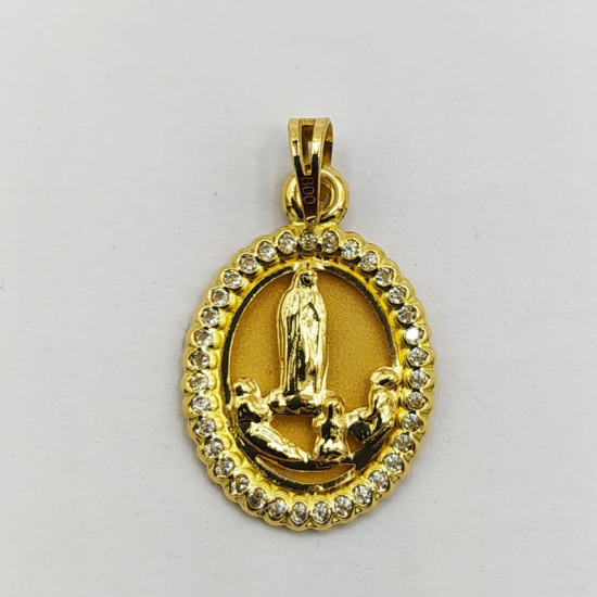 MEDALHA OURO AMARELO 19K