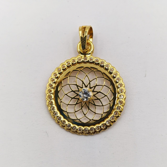 MEDALHA OURO AMARELO 19K