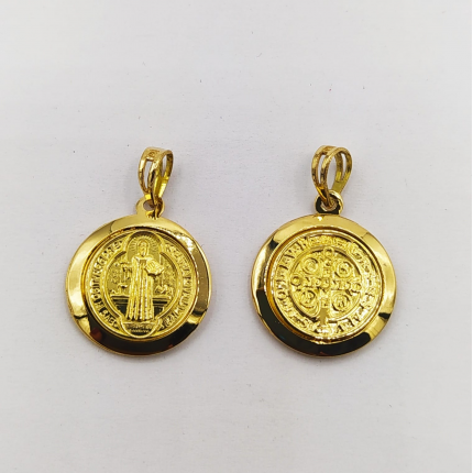 MEDALHA OURO AMARELO 19K