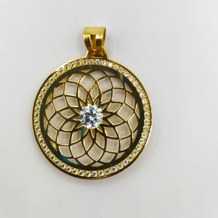 MEDALHA OURO AMARELO 19K