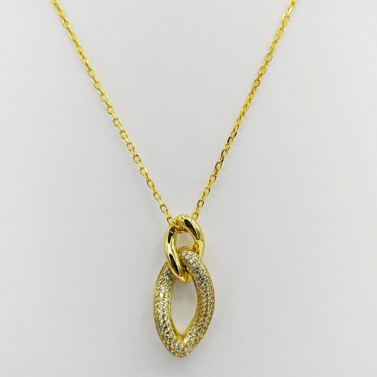 COLAR DE PRATA DOURADA