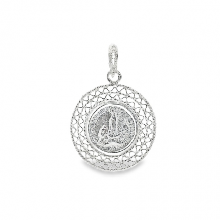 MEDALHA PRATA RODEADA E DOURADA