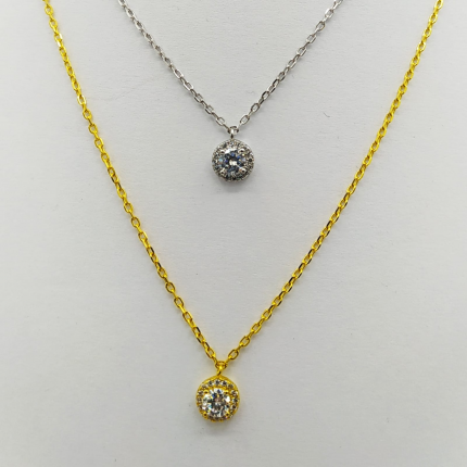 COLAR PRATA RODEADA OU DOURADA