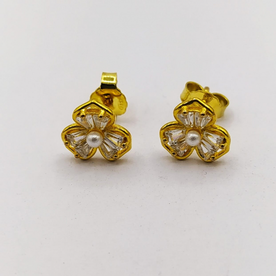 BRINCOS PRATA DOURADA