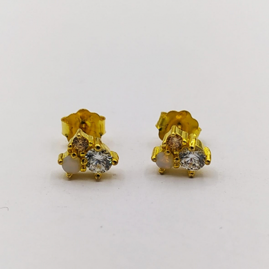 BRINCOS PRATA DOURADA