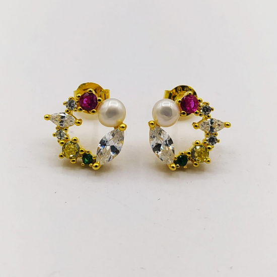 BRINCOS PRATA DOURADA