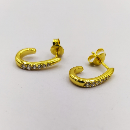 BRINCOS PRATA DOURADA