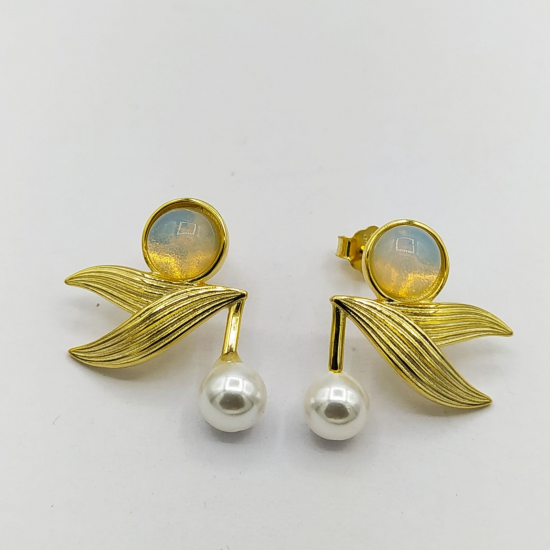 BRINCOS PRATA DOURADA