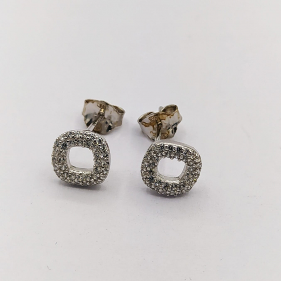 BRINCOS PRATA RODEADA