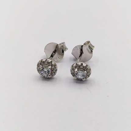 BRINCOS PRATA RODEADA