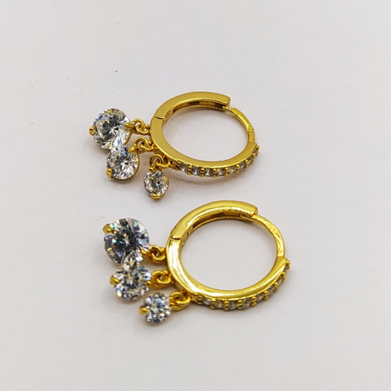 ARGOLAS PRATA DOURADA