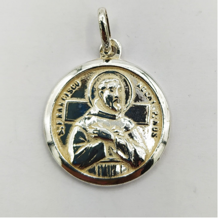 MEDALHA PRATA RODEADA