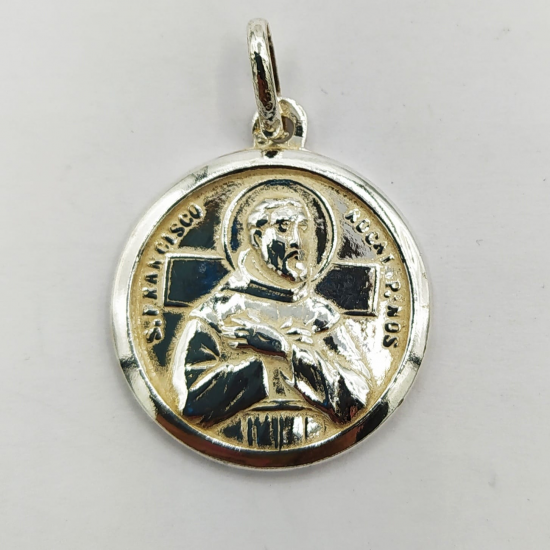 MEDALHA PRATA RODEADA