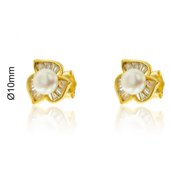 BRINCOS PRATA DOURADA