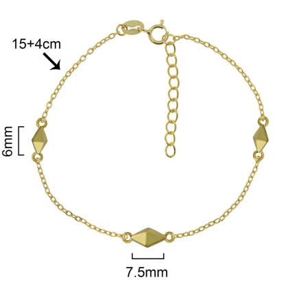 PULSEIRA PRATA DOURADA