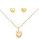CONJUNTO COLAR E BRINCOS PRATA DOURADA